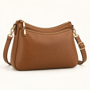 Maya Double Zip Sling Crossbody by VARELUNE